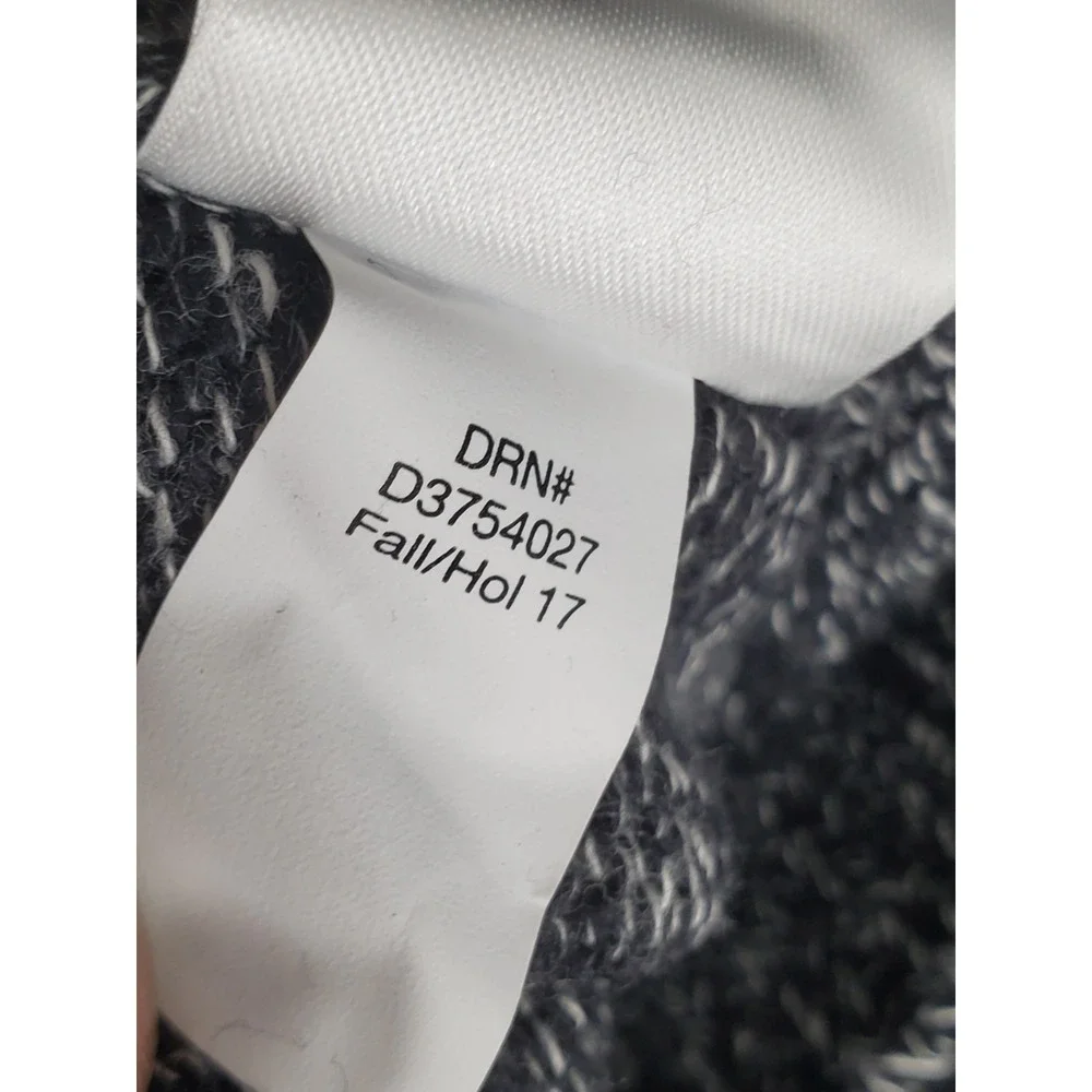 Eddie Bauer Cotton Rag 1/4 Zip Knit Sweater Mens XL Black White Pullover NWT